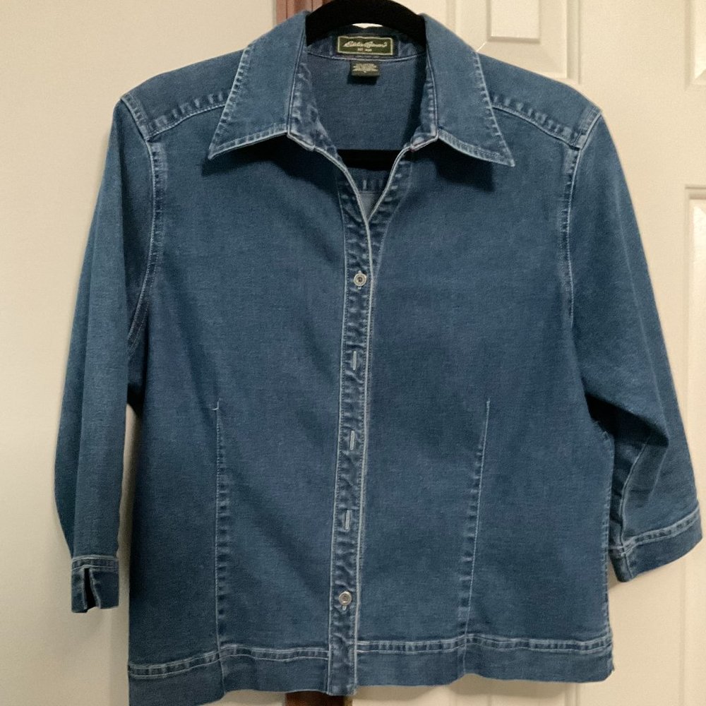Eddie Bauer cropped denim jacket
